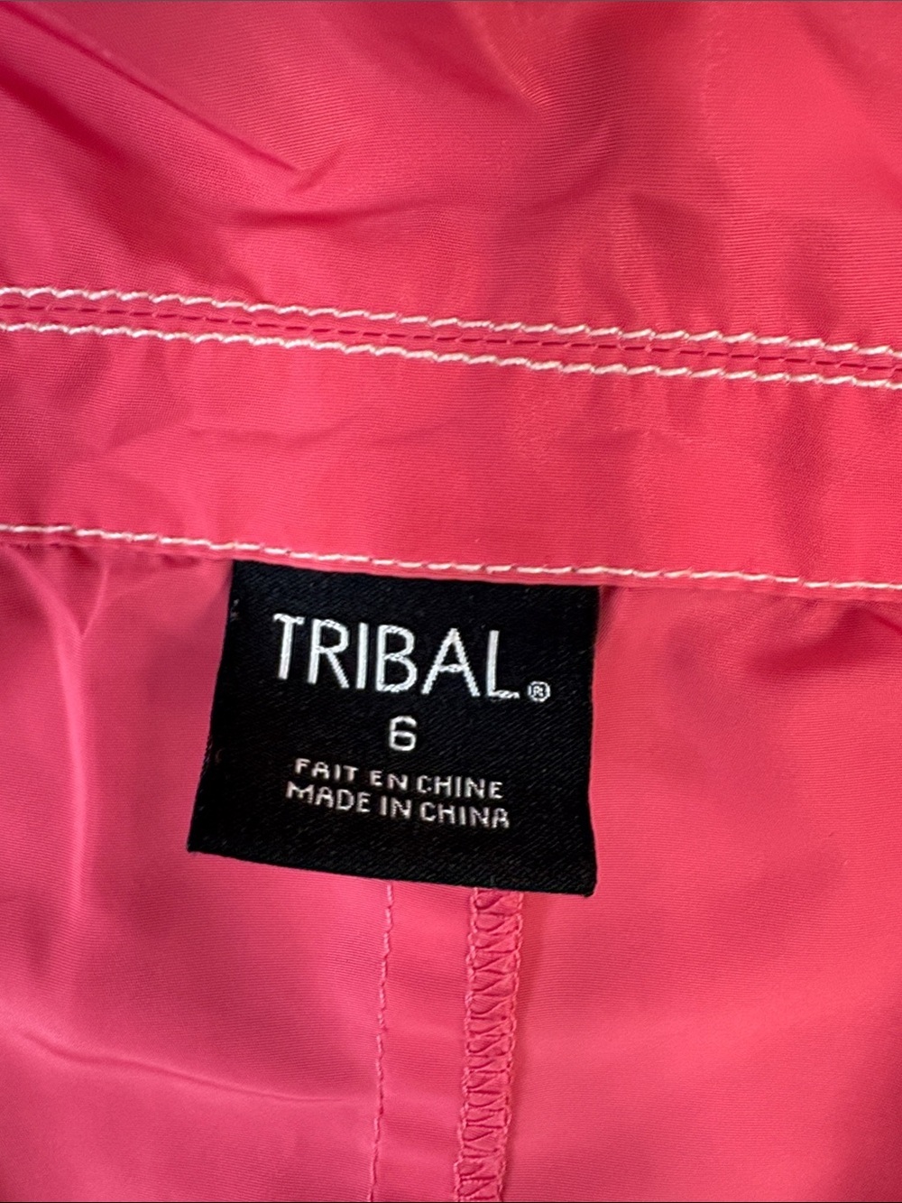 Tribal Bright Pink Tapered Zip Front Jacket Size 6 - Picture 6 of 10